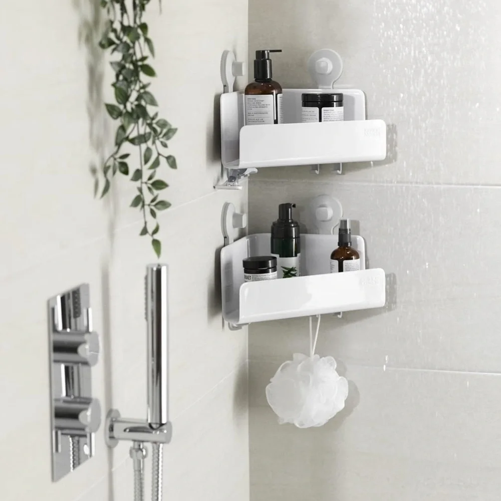 Joseph Joseph l EasyStore Self-Draining Storage Hooks Corner Shelf Shower Caddy